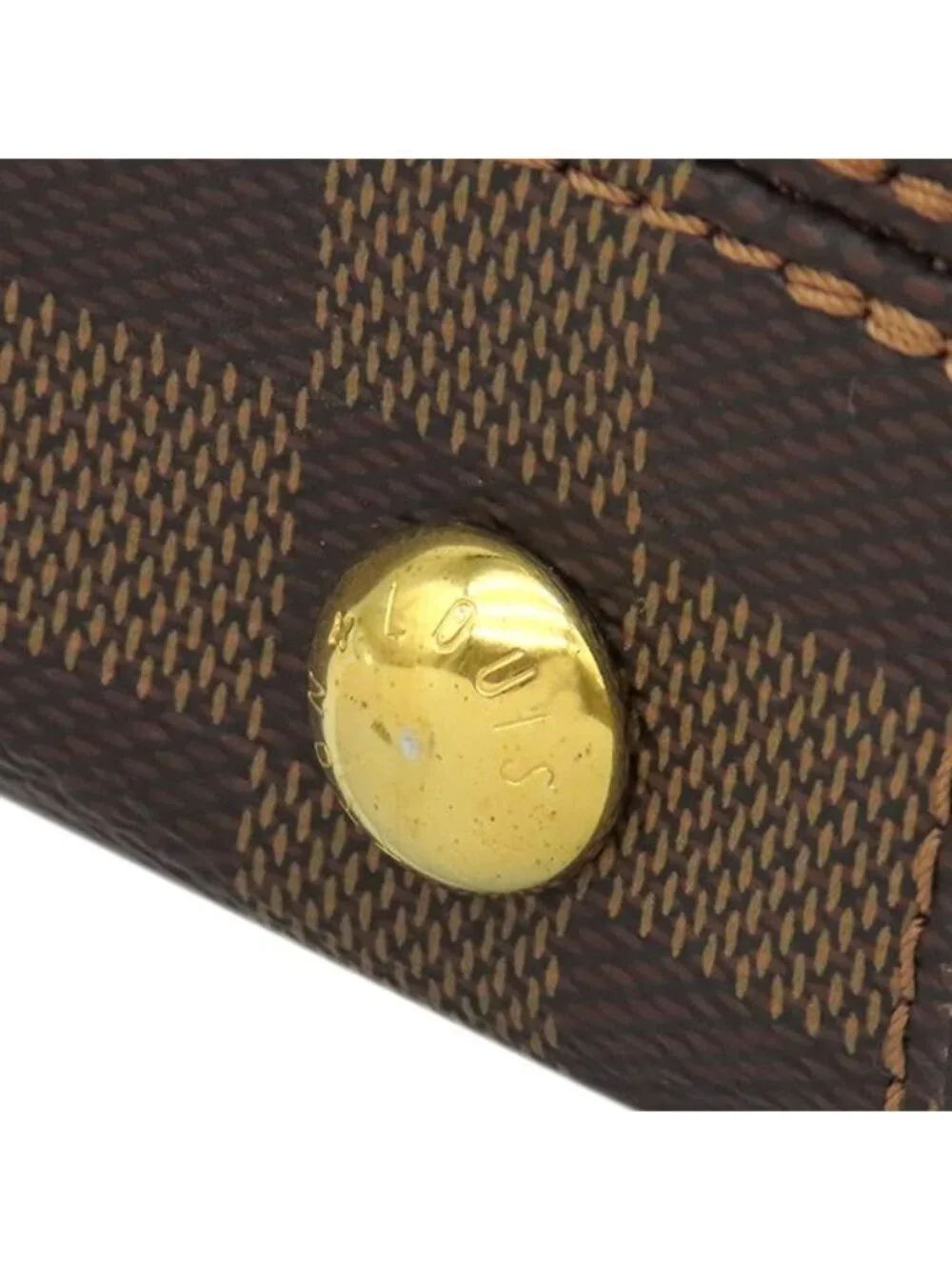 Louis Vuitton Bag Bond Street BB Damier Canvas Leather Magnolia Gold Brown
